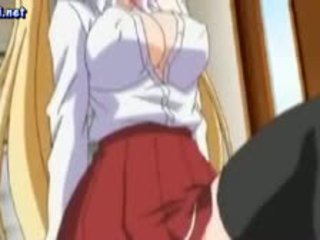 Nymfomane anime meisje freting hard penis