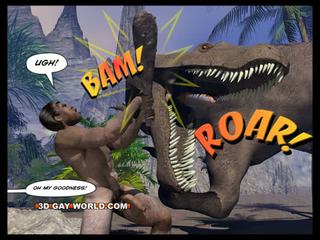 Cretaceous jago 3d homo komik sci-fi bayan crita