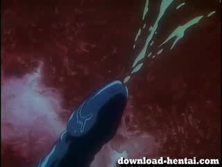 Anime hentai gets fuked by tentacles