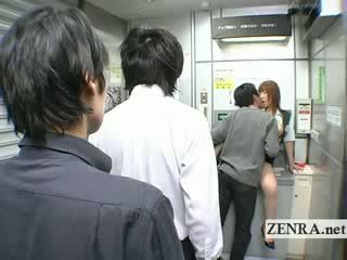 Bizarre japanese post office offers big Titty oral sex ATM