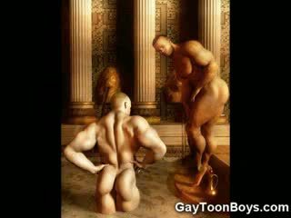 3d 肌肉發達 同性戀者 males!