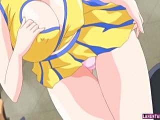 Big Titted Hentai Cheerleader Fucked In Various Poses