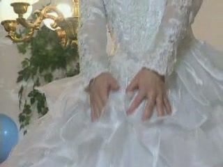 Szőke európai menyasszony gets licked és segg szar