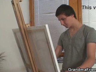 Alt zicke gets banged von two jung painters