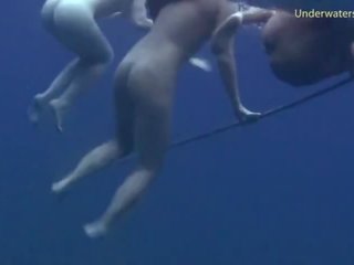 Underwater Swimming Girls on Tenerife