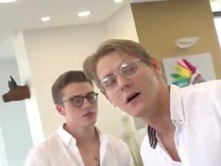 American uncut gay star Blake Mitchell fucking two BelAmi guys