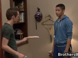 Brothers hot b-yfriend gets cock sucked