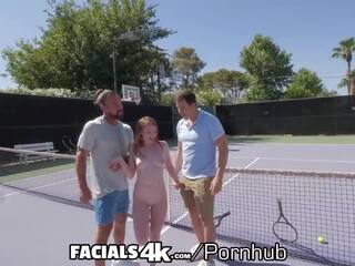 Facials4k malibog redhead mazy myers takes a pahinga from tenis upang get several facials