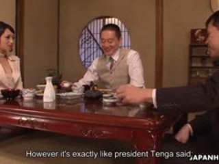 Classy Office Lady Yukina Aoyama Gets Used After A Dinner
