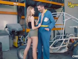 Chicasloca - Tiffany Tatum Hot Hungarian Babe Gets Her Tight Pussy Fucked Hard by Horny Car Mechanic