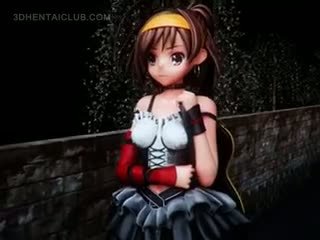 3d Anime Hentai Babe Gets Fucked Doggy Upskirt