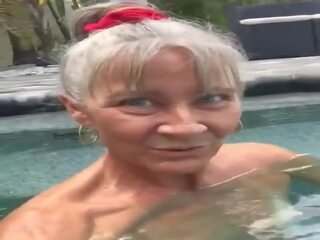 Pervert Granny Leilani in The Pool