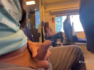 A Stranger Girl Jerked off and Sucked My Cock in a Train on Public