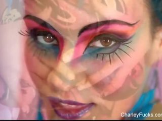 Body paint tease with the beautiful Charley Chase Porn Videos