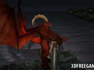 3d rotschopf gets gefickt schwer von ein winged demon